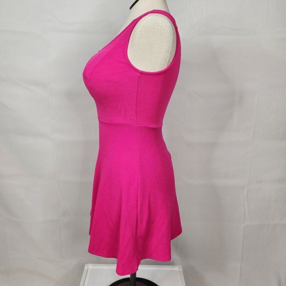 GB Gianni Bini Magenta Hot Pink Sleeveless Fit & Flare Skater Dress Sz S - Picture 3 of 10